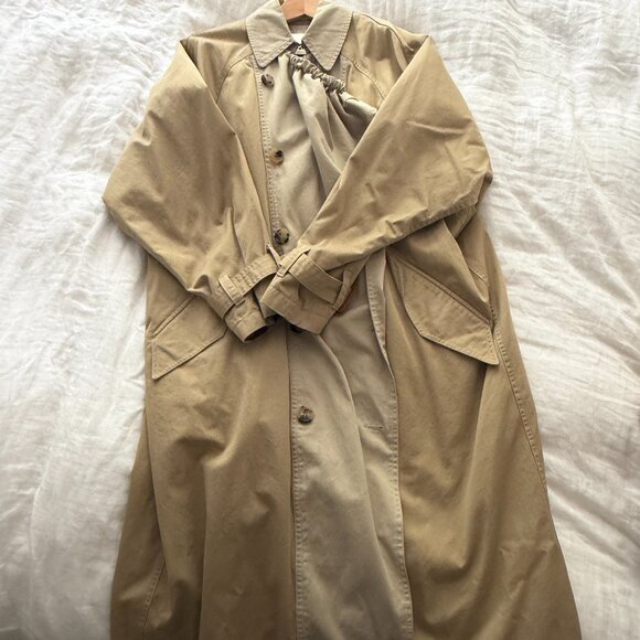 Ebani two-tone double-breasted cotton-gabardine trench coat (size IT 34) - Picture 2 of 12